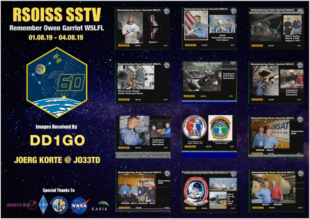 RS0ISS SSTV 
remember Owen Garriot (W5LFL) , the first ham operator in space . 

In order to make the first human #HamRadio  contact from space during STS-9, Owen Garriott had to unpack this special Motorola Radio and an antenna that attached to the shuttle’s window.

More on the process it took to make this contact happen over the next few days.